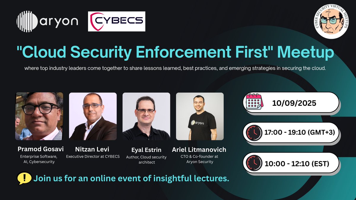 eyalestrin's tweet image. Guardrails in the Cloud
youtube.com/watch?v=gIs6_F…
#Cloud #CloudSecurity #Guardrails
