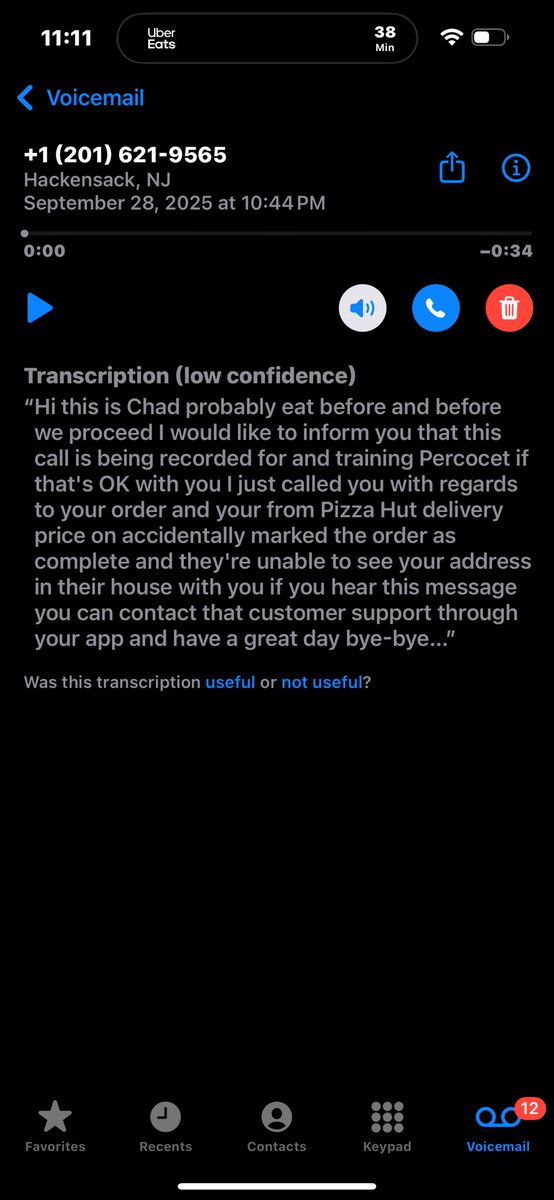 10norvy10's tweet photo. @UberEats @Eagles @NFL Can’t contact customer service. Never got my food but got voicemails saying driver closed out delivery and doesn’t have my address now. No way to get a hold of anyone to fix this issue. I Use door dash all the time and never had an issue. Trash company stay away https://t.co/as2Er4KF6q