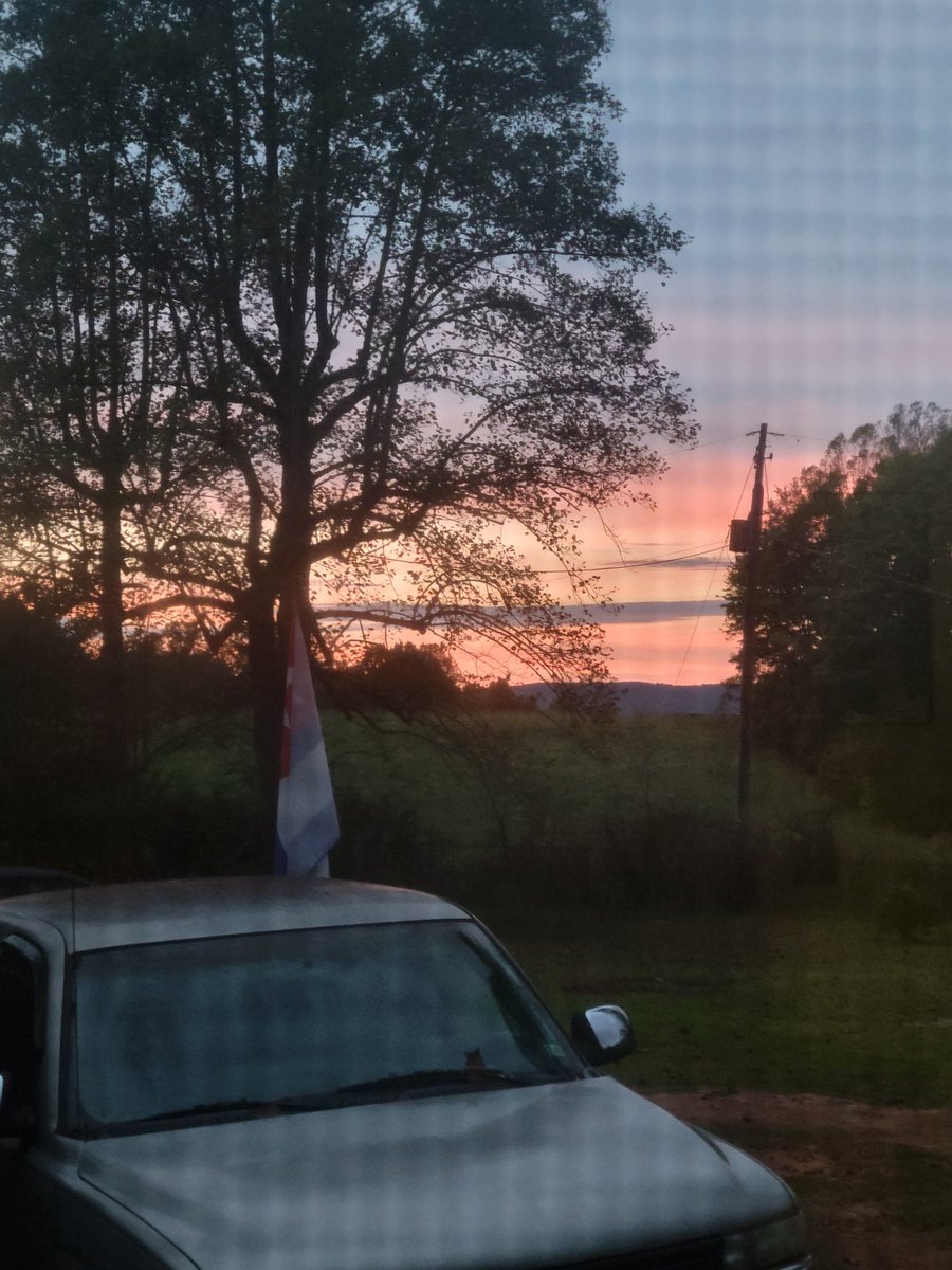 The sun sets over  in america and we get this view, most beautiful sunset witnessed in our republic