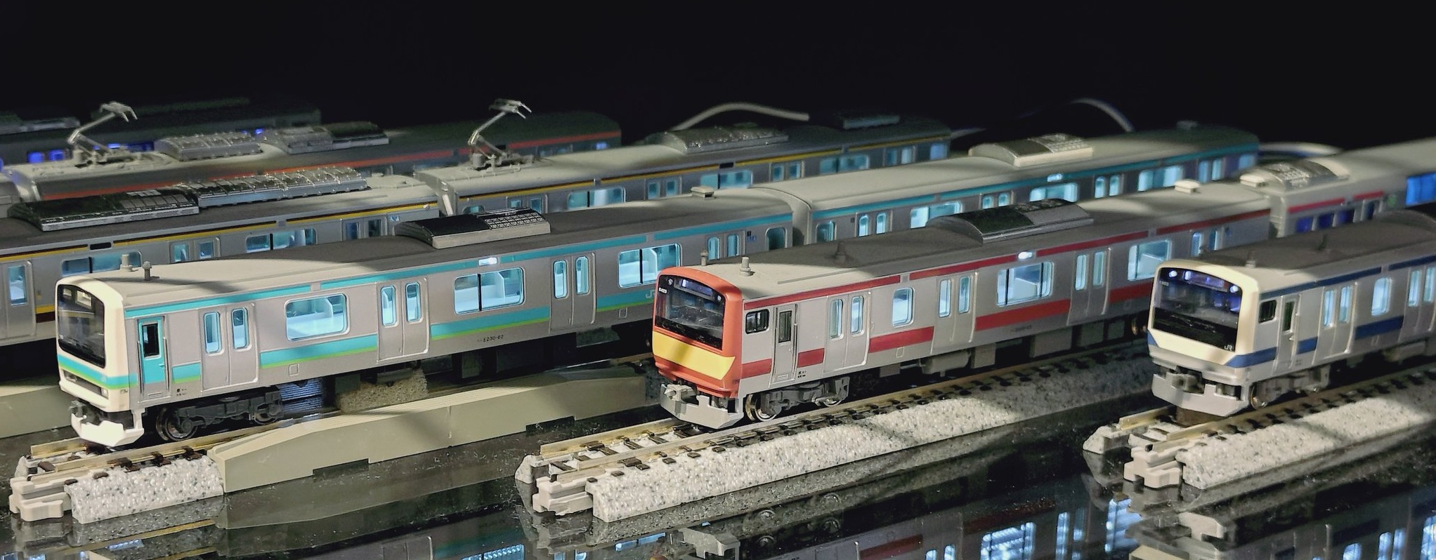 (♪) KATO E231 常磐線　15両セット(室内灯付き) ♪) KATO E231 常磐線 15両セット(室内灯付き) ♪) KATO E231