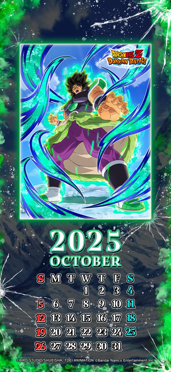 dokkan_global's tweet photo. October's coming soon!

We've released a calendar with the illustration of this month's new character "Broly (Wrathful)"!

Be sure to save the image
and use it as a wallpaper for your phone!

#dokkanbattle #dragonball https://t.co/HOcdfBFFS5