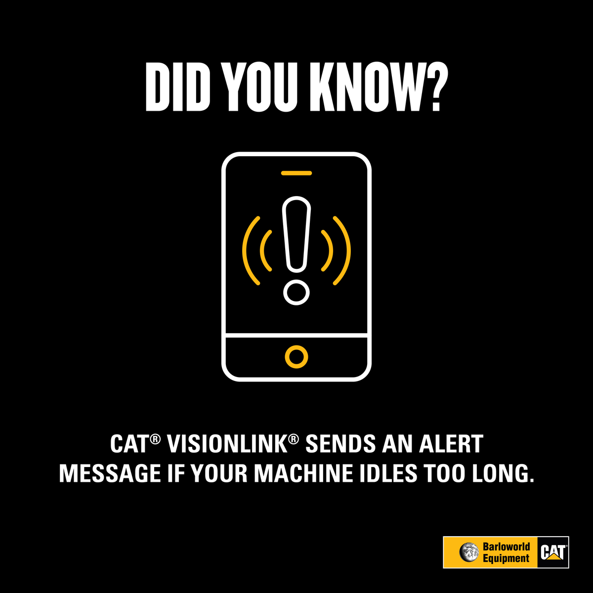 Stop idling. Start saving. Every minute matters. With VisionLink®, wasted fuel doesn’t go unnoticed.