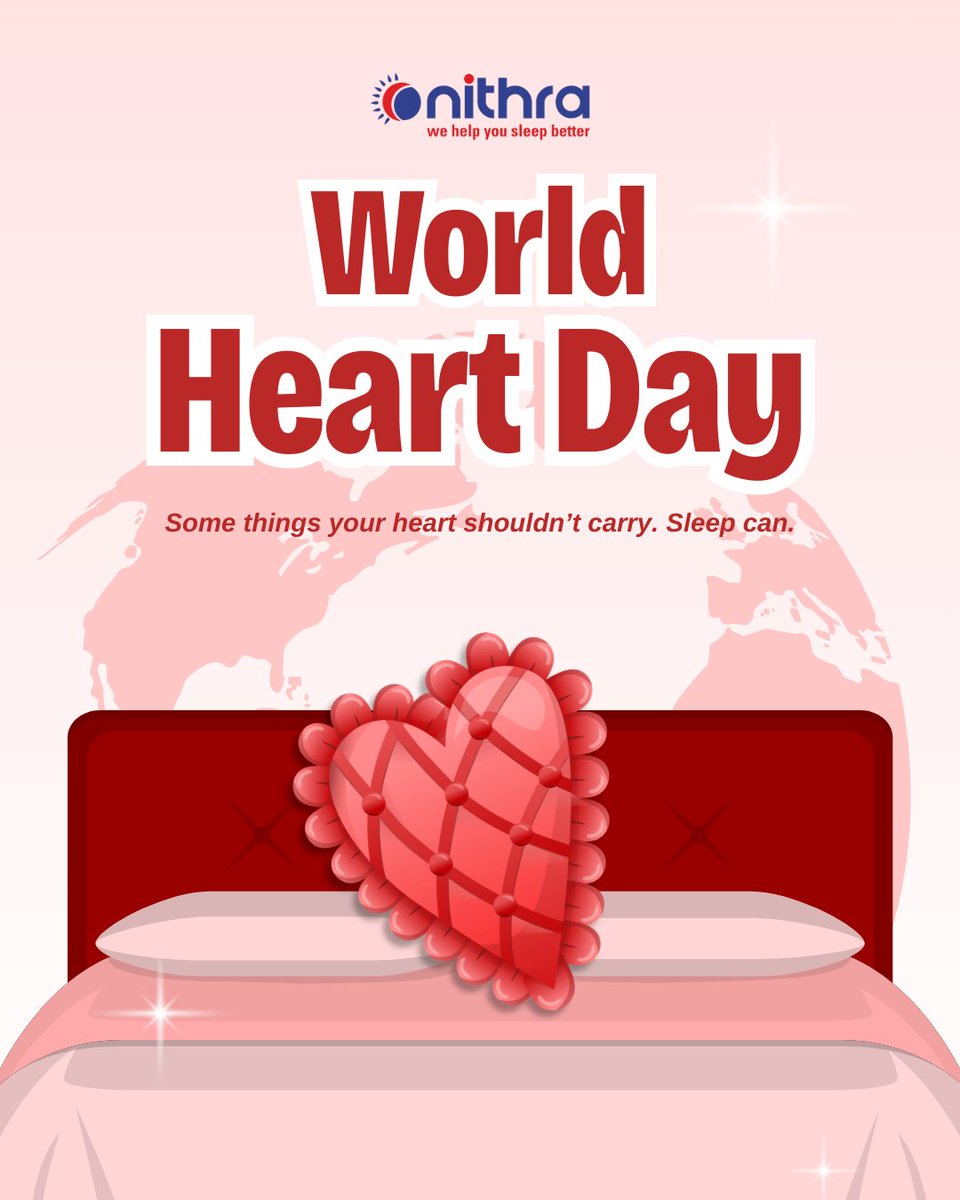 Good sleep resets it all - stress, mood swings, low energy, and heart health.❤️ 
This #WorldHeartDay, give your mind and heart the rest they deserve. Because most things feel lighter after a good night's sleep. 
<a href="/dr_ramakrishnan/">Dr. Nagarajan Ramakrishnan</a> 
#WorldHeartDay #HeartDay2025 #HealthAwareness