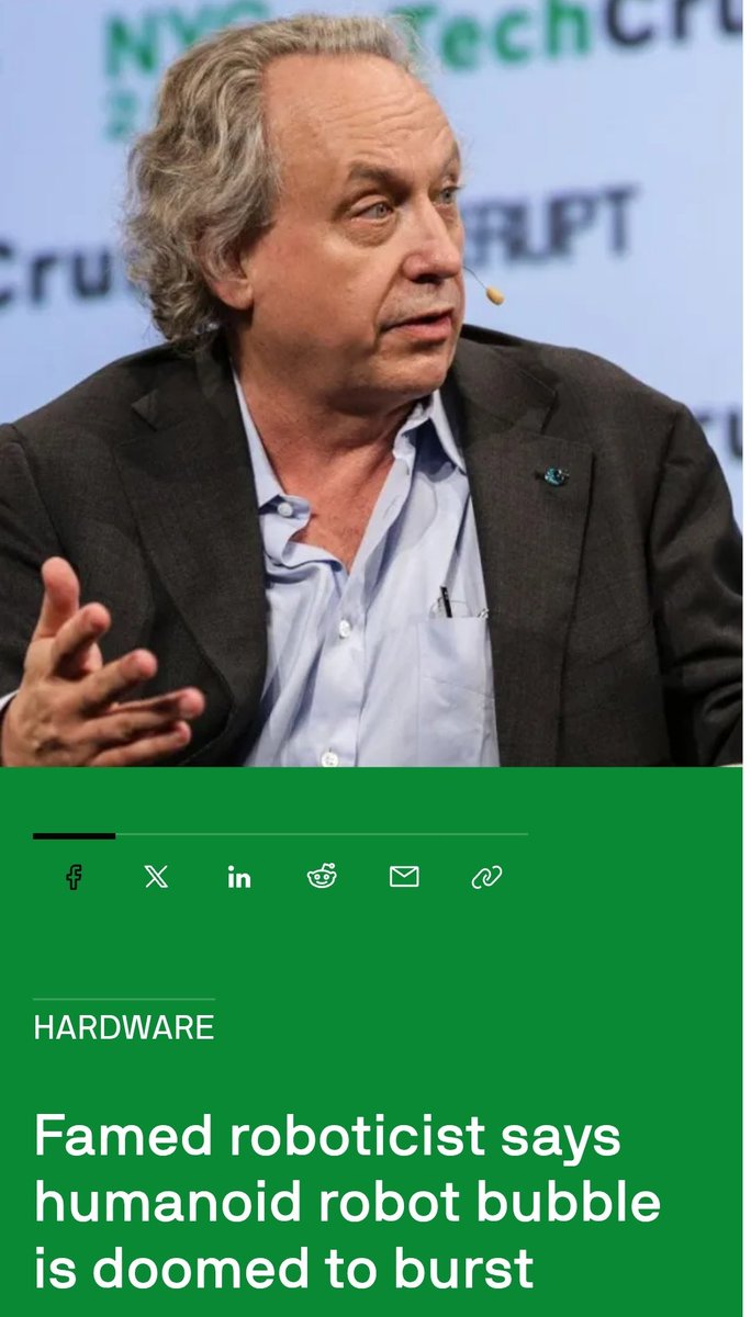 Talal__Tech's tweet image. السوق اليوم فيه تضارب واضح مابين متفائل ومشكك 😊 ، 
 رودني بروكس (أحد أساطير الروبوتات) يقول للمستثمرين اللي يضخّون مليارات في شركات الروبوتات البشرية: &quot;قاعدين تضيعون فلوسكم&quot;