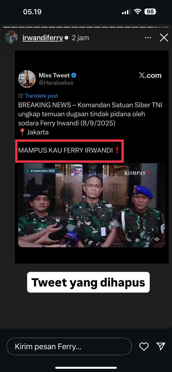 Tuan_DTS's tweet photo. @Heraloebss Ini fitnah ya https://t.co/ESGicjKuDu