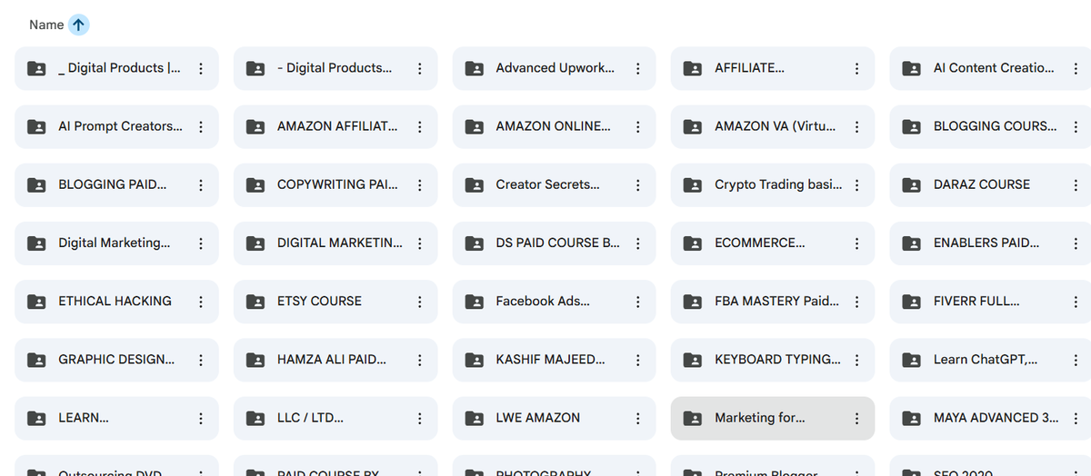 #بدرد_بخور
دوره های خوبی هستش به نظرم ،
دوره‌های فریلنسینگ و دیجیتال مارکتینگ 
ببینید هرکدوم رو که نیاز داشتید سریع و رایگان دانلود کنید تا برداشته نشده
drive.google.com/drive/mobile/f…

ꜰɪʟᴇ ᴘᴀꜱꜱᴡᴏʀᴅ : hackinsider