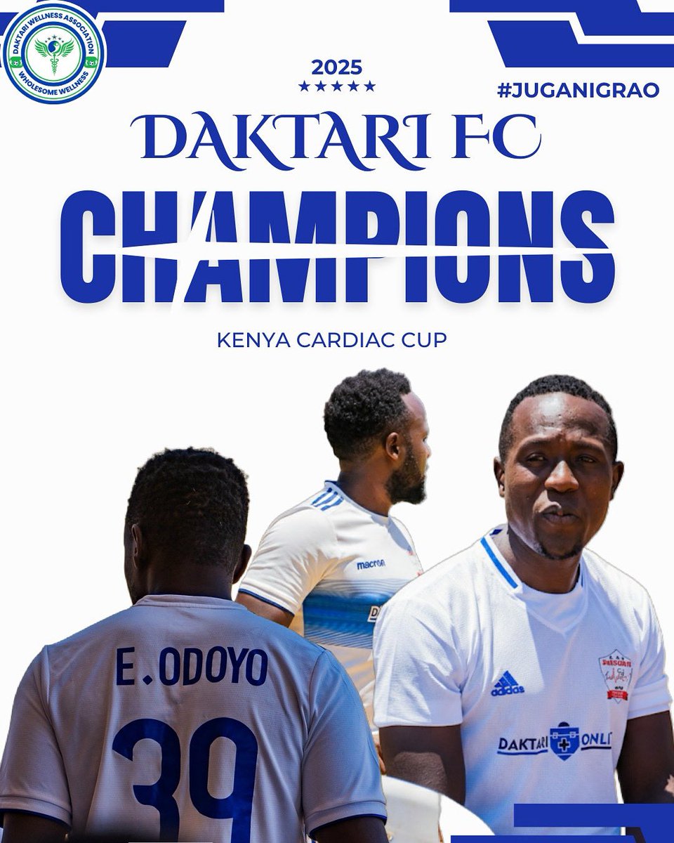🏆CHAMPIONS! 🏆
From the first whistle to the final buzzer, we left it all on the field. Your 2025 Cardiac Cup Champions! 💪⚡️

#CardiacCup2025 #JugaNiGrao #DaktariFc