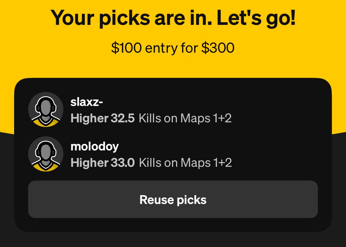 UD CS2 Night 🌙🦉 

1u on two Lan 🐐’s

Molodoy redemption game about to see a demon 🔒in 

Slaxz got the t1 energy been having crazy shots with the awp I know he’s 🛫

If we 🧹 adding $50 to the giveaway to whoever tailing 🔥 

#Underdogfantasy