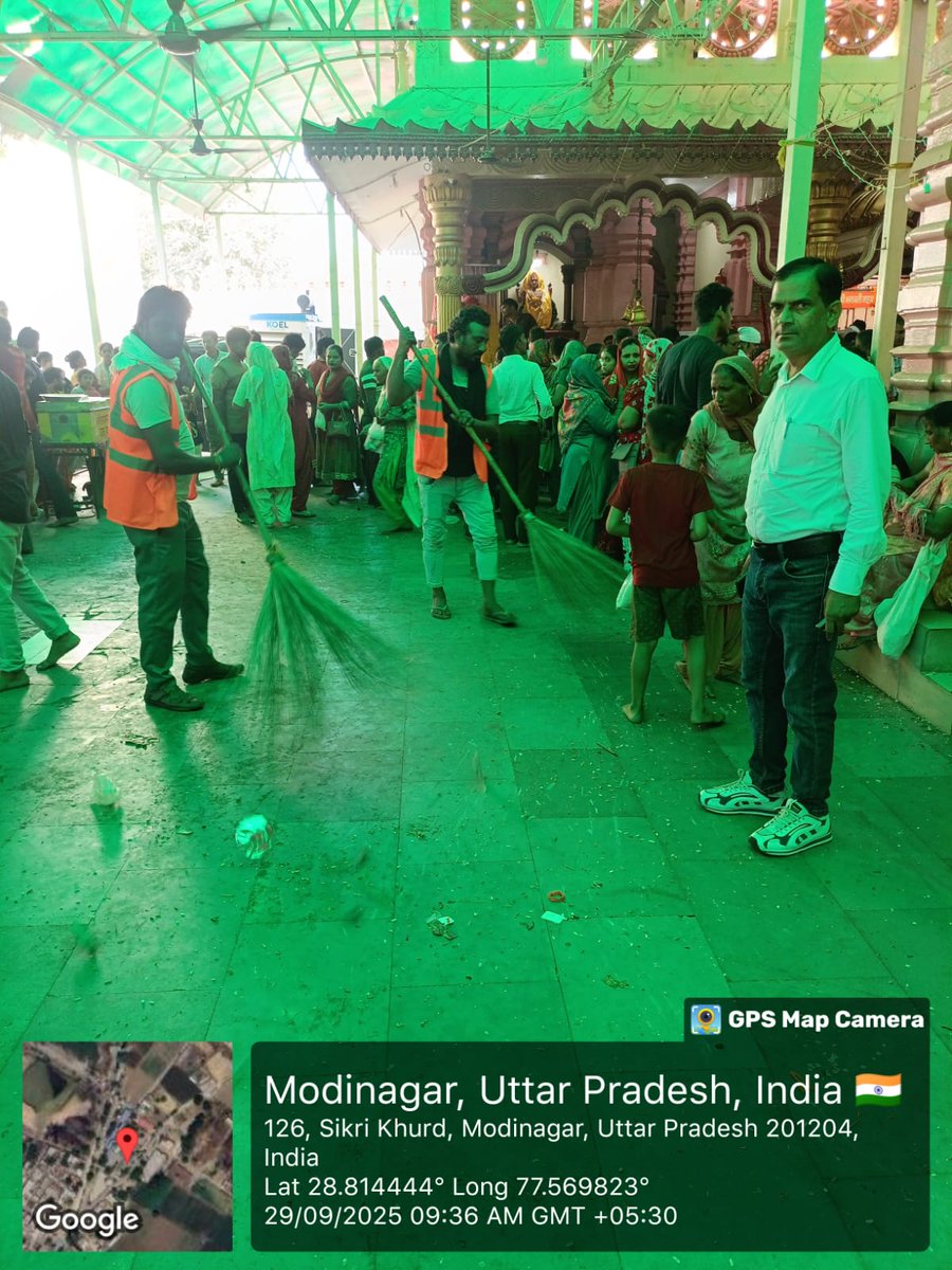 ModinagarNagar's tweet image. 🚩जय माता दी🚩
मोदीनगर नगर पालिका 🙏✨
सिकरी माता मंदिर में नगर पालिका के कर्मचारियों द्वारा साफ-सफाई का कार्य किया गया। श्रद्धालुओं को स्वच्छ वातावरण उपलब्ध कराने हेतु नगर पालिका के अधिकारी SFI दिनेश कुमार जी मौके पर उपस्थित रहे। 🌸

#SwachhMandir #CleanModinagar #NagarPalika