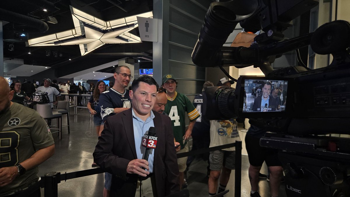 Live from AT&amp;T Stadium after the Dallas Cowboys and Green Bay Packers play to a 40-40 tie in OT <a href="/MJ_Baird17/">M.J. Baird</a> #KFDX #SNFonNBC #SNF