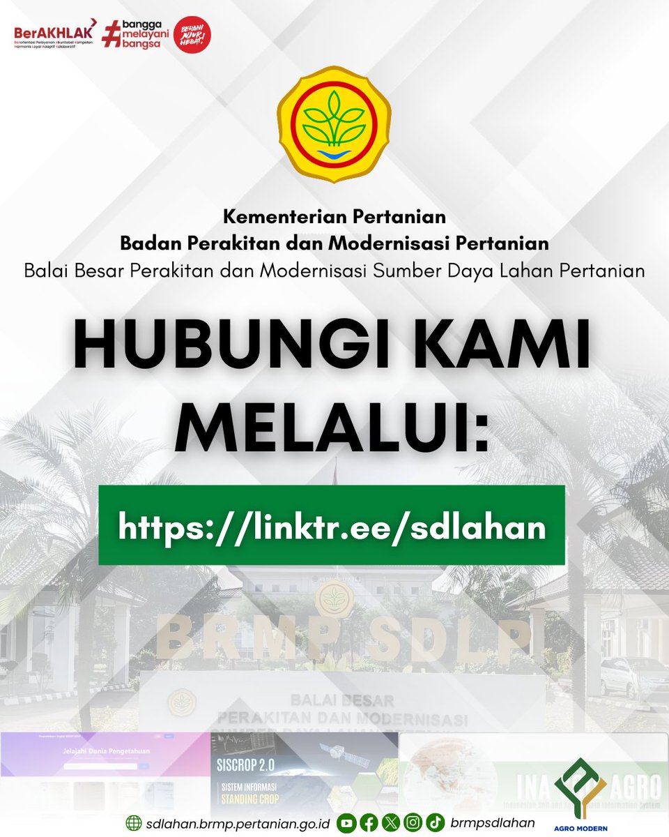 brmpsdlahan's tweet image. Hubungi kami melalui:  linktr.ee/sdlahan

#kementerianpertanian #brmpkementan #brmpsdlahan #pertanianmodern #sumberdayalahanpertanian