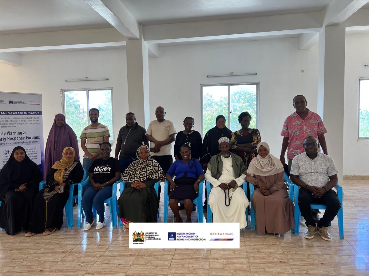 Mwarpkenya's tweet photo. Riding the Waves of Peace in Lamu! 🌊

With support from @DerisWanaag and in collaboration with the @InteriorKE and the Lamu County Commissioner’s Office, @Mwarpkenya convened a two-day Early Warning and Early Response (EWER) Forum on 26th–27th September 2025 at KCB Hall, Mokowe.

The forum brought together voices from #Hindi, #Witu, and #Mpeketoni, alongside #government representatives, #community leaders, #security actors, #women, and #youth. ✨

Discussions flowed like the tides, reviewing existing peace #structures, spotting #gaps, and co-creating homegrown #solutions for timely response to threats. 🤝

Key takeaways:
⚓ Community-driven approaches are the anchor of #peace
⚓ Inter-agency #collaboration keeps us steady
⚓ Women and youth #voices are the sails guiding us forward

The forum closed with solid commitments to strengthen #coordination, improve #information-sharing, and chart joint #actionplan for #conflict prevention and response in Lamu County. 🚀

#MWARPImpact #YouthForPeace #AmaniMpakani