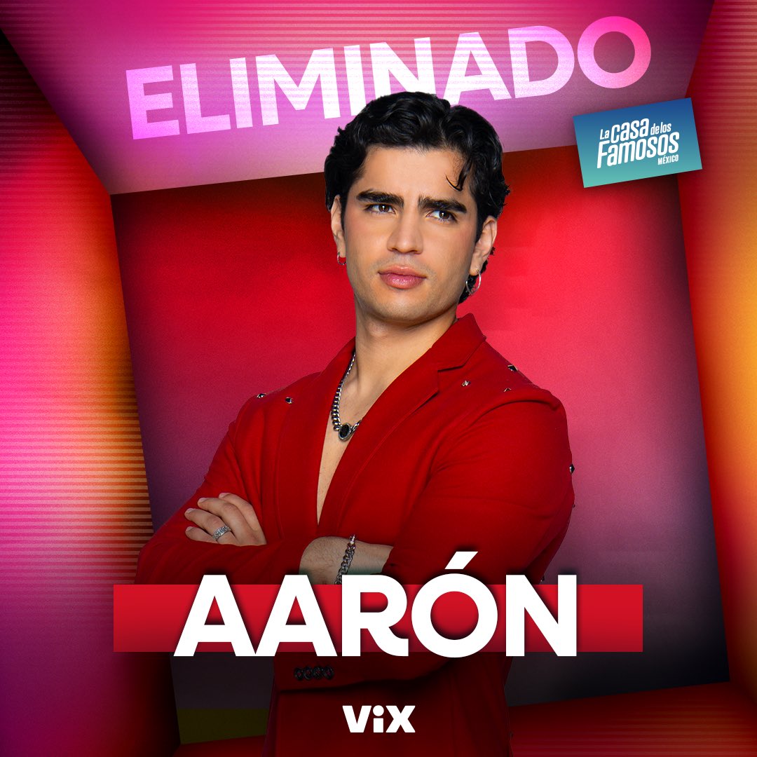 VIX's tweet image. ¡#AarónMercury es el noveno eliminado de #LaCasaDeLosFamososMx! 💥😱 No te pierdas los últimos días ✨  bit.ly/3UE6beZ   

Próximo domingo Gran Final 🏆 Suscríbete a #ViXPremium y disfruta de todas las cámaras 24/7 de #LaCasaDeLosFamososMx sin censura. (🇲🇽 y LATAM).