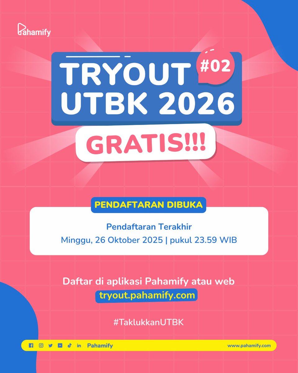 Pahamify | TO + Live Class UTBK & Ujian Mandiri tweet media