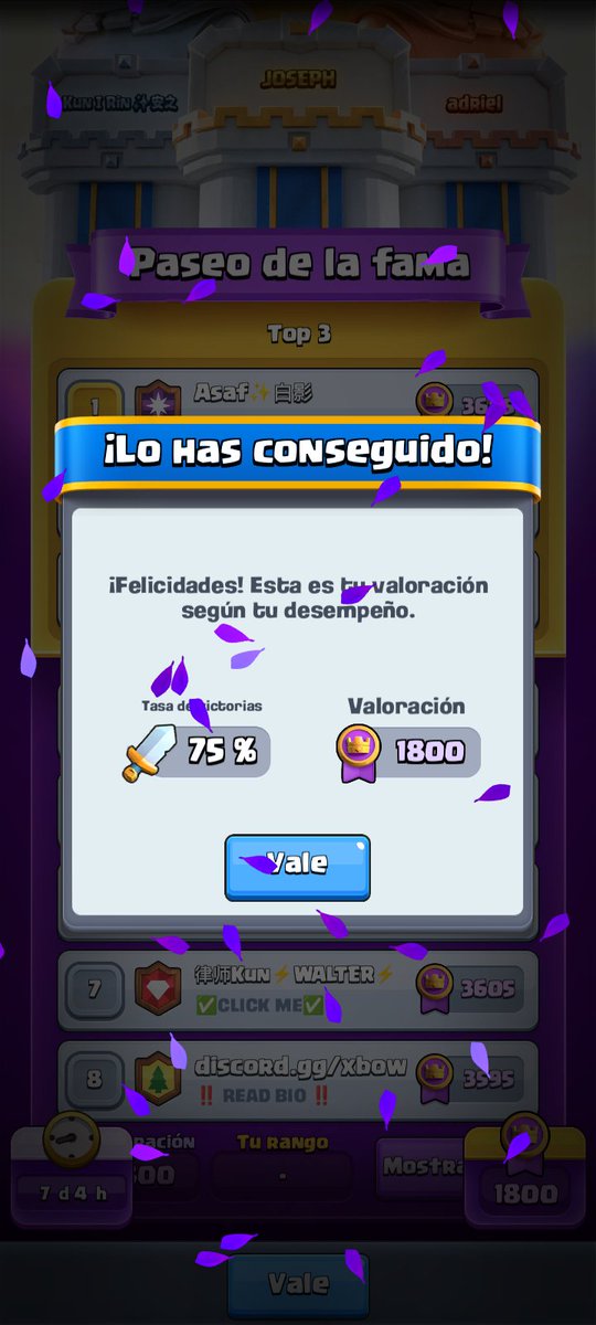Joseantoni36367's tweet image. Que feliz soy mi waifu la bandida líder me llevo a campeones definitivos con su mazo más meta la jugué como un profesional para llegar está aquí no solo me a llevado a 15.000 tres veces ahora me a llevado a campeones definitivos.
#ClashRoyale
#royaleapi
#BossBandit