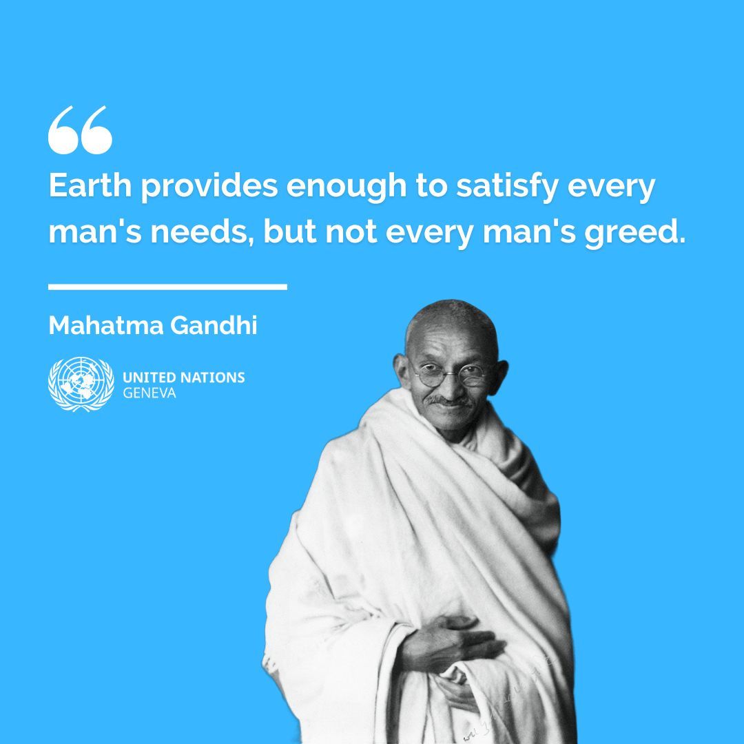 “Earth provides enough to satisfy every man's needs, but not every man's greed." - Mahatma Gandhi

#MondayMotivation