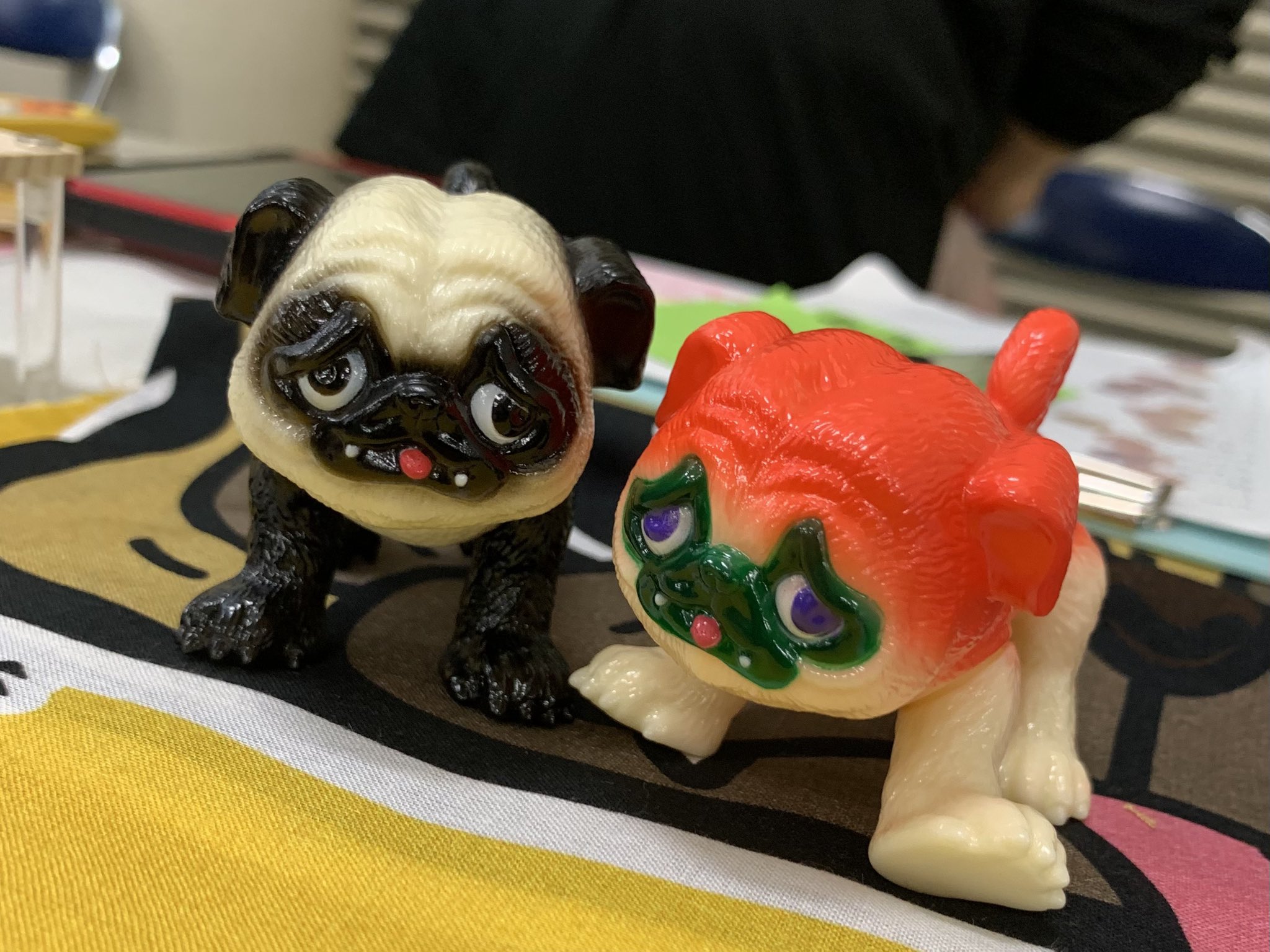 あきぱぐ PUGJYU パグ獣 ソフビ 紫 PUG KINGDOM あきぱぐ PUGJYU パグ獣 黒パグ獣 ソフビ シカフェス 未開封