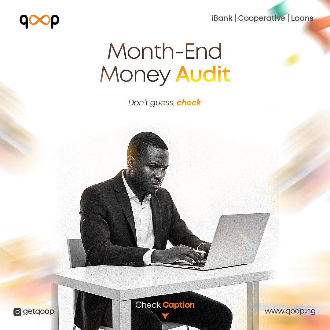 getqoop's tweet image. Open your QOOP account. What did you save? What did you spend? Know your money before October starts.
Sign up via: app.qoop.ng to get started
#MoneyReview #MonthEndCheck #KnowYourFlow #QOOPWrapUp #AccountabilityTime