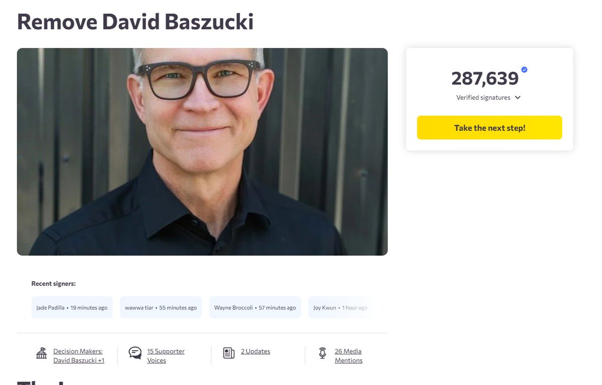 cable_kicker's tweet image. I haven't seen anyone post about the petitions recently so I thought I'd give an update...
287,639 signatures for David's removal and a paltry 12,414 signatures on Matt's petition. #FreeSchlep
OH! and some ding dong named Mars Klute is going after Ruben Sim…