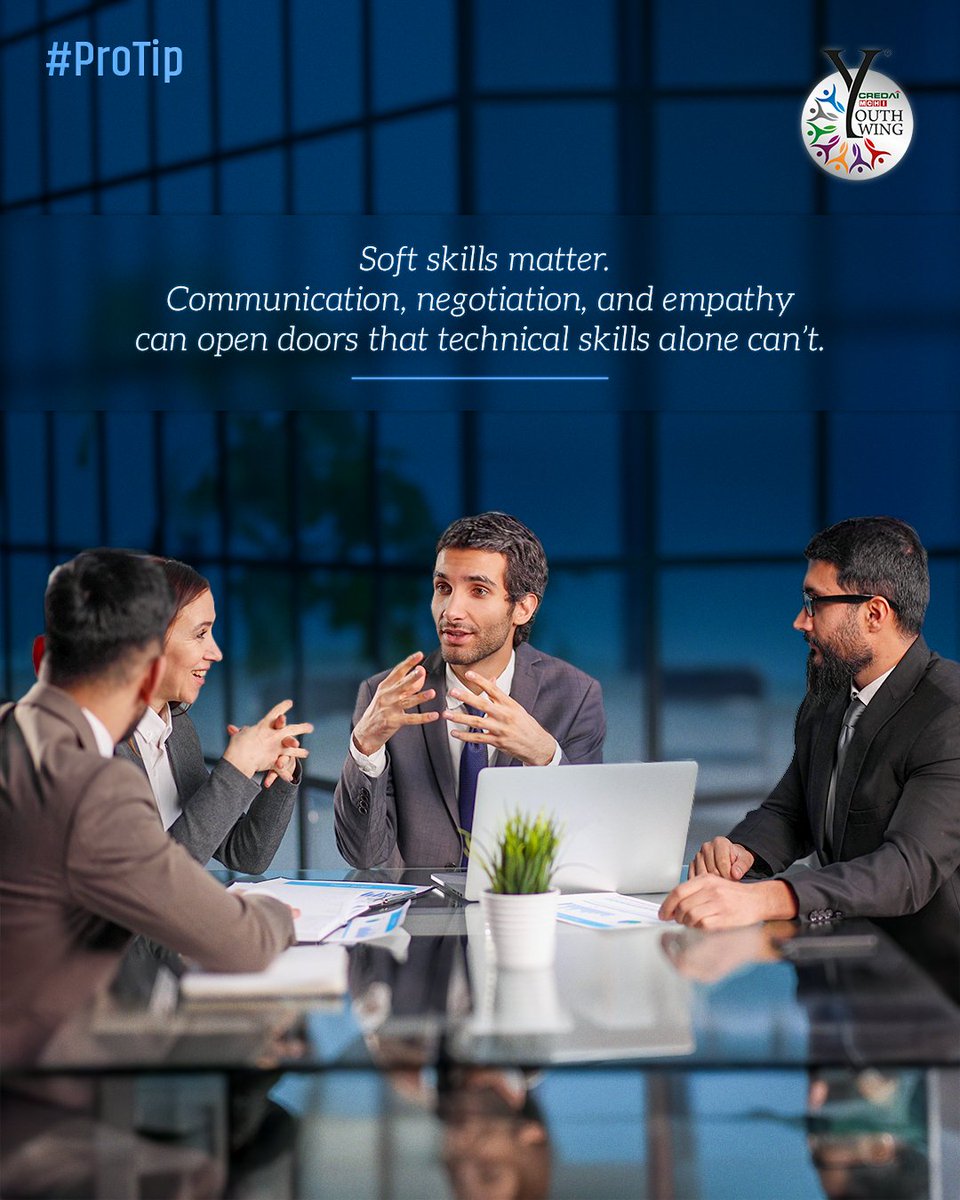MchiYouthWing's tweet image. Blueprints and skills build big projects. 

But communication, empathy, and negotiation build trust. 
For tomorrow’s developers, soft skills are just as essential as technical ones.

#YoungDevelopers #BuildingTheFuture #YouthLeadership #YouthWing