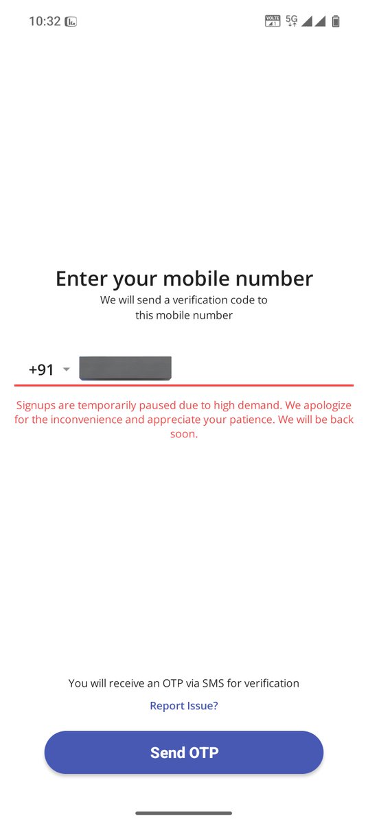 _yogesh01's tweet photo. Hi @zoho, I recently shifted to your platform from local social media, but while signing up I keep getting this message: “Signups are temporarily paused due to high demand.” Please resolve this issue so I can continue with the onboarding process. 🙏 @svembu https://t.co/xR3U9HXUn6
