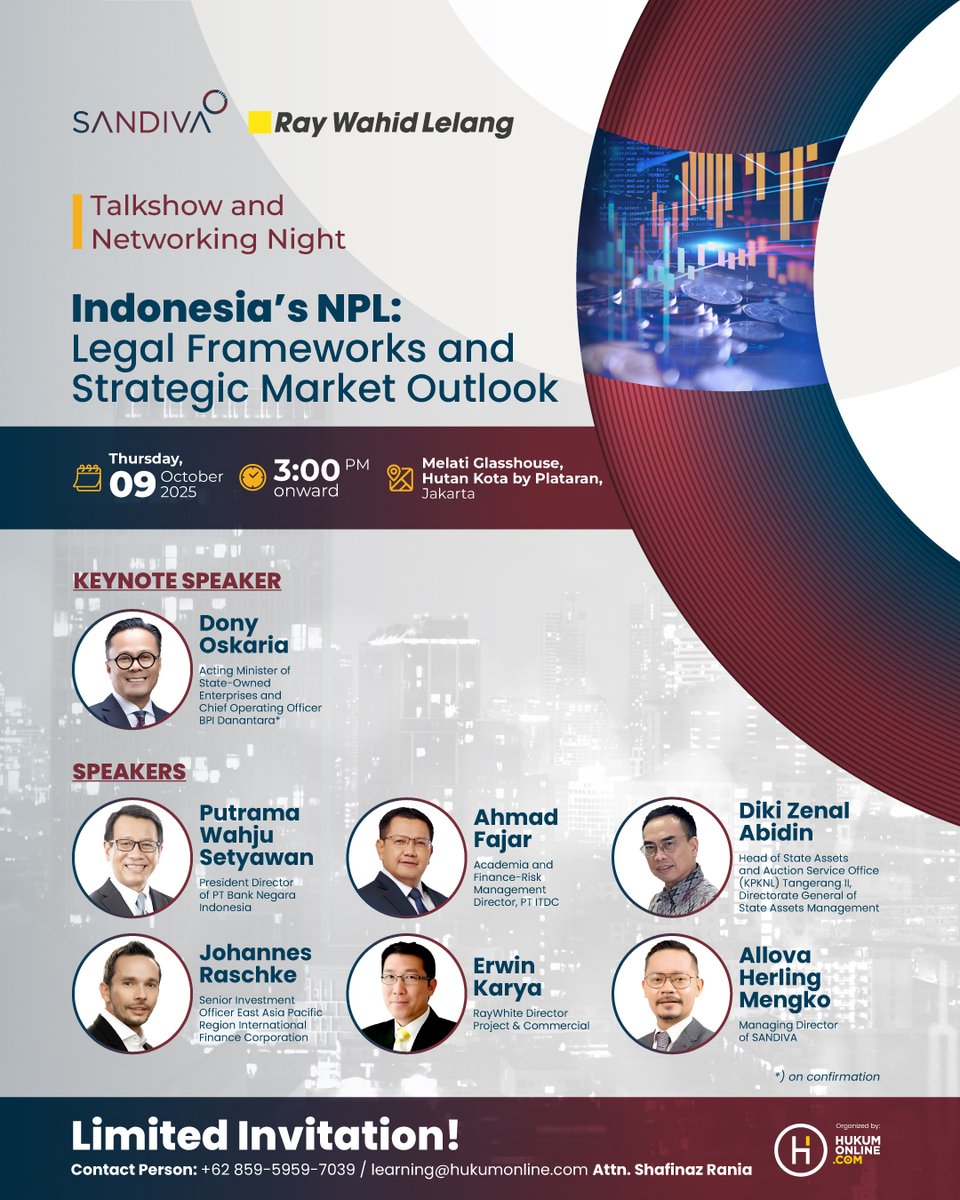 Non-Performing Loans (NPLs) remain one of the most pressing challenges in Indonesia’s financial sector. From legal complexities in asset execution to market dynamics in attracting investors, stakeholders must navigate both risks and opportunities to support sustainable recovery