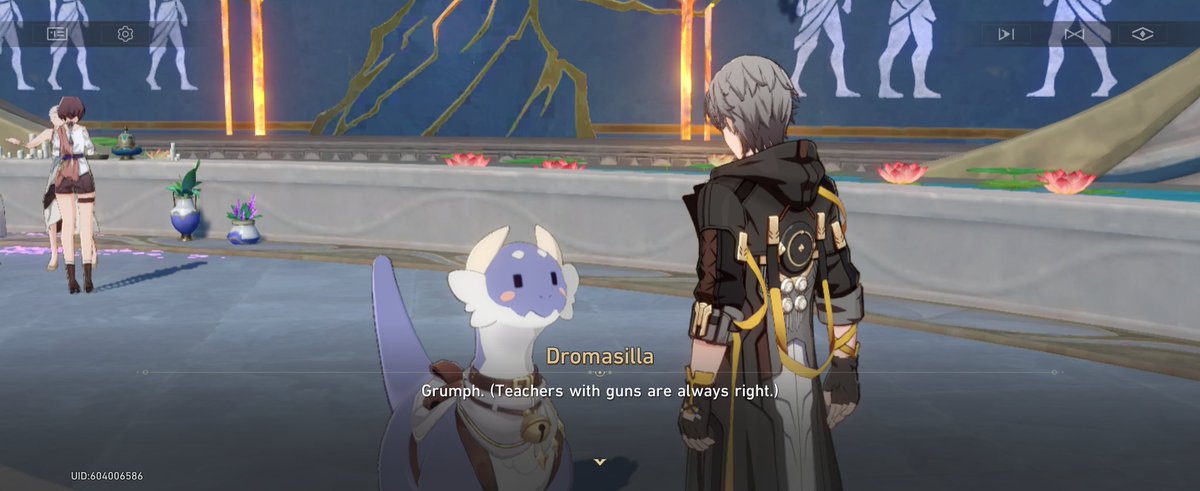 SleepyheadYuu's tweet image. I thought this was funny when playing the event #hsr #caleus #hsrtwt  #hoyo