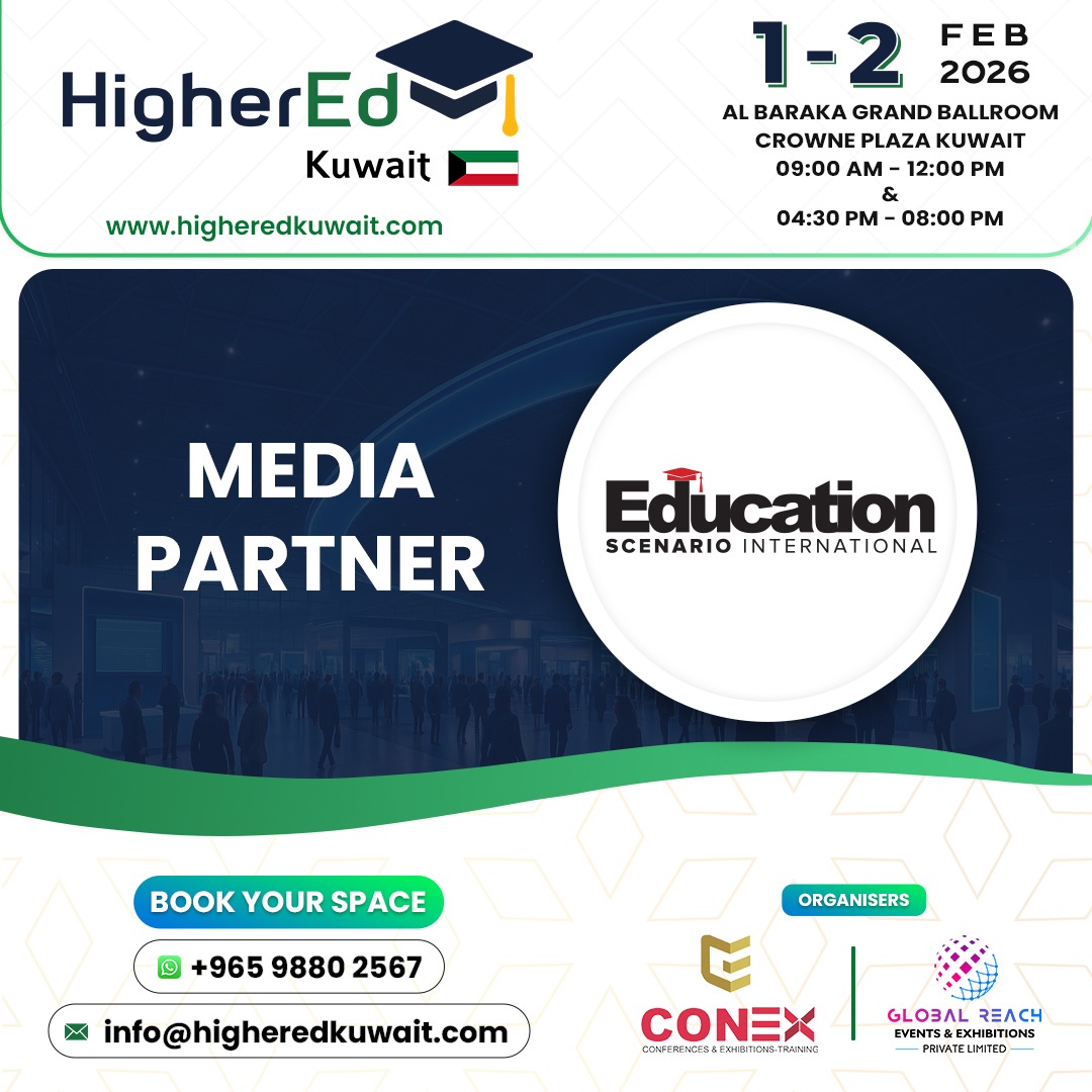 HigherEdkuwait's tweet image. 🎉 Excited to welcome Education Scenario International as a Media Partner for #HigherEdKuwait 2026! 🇰🇼
📍 Crowne Plaza, Kuwait
📅 Feb 1–2, 2026
🕘 9AM–12PM | 4:30PM–8PM
🌍 Let’s shape the future of education!
📩 info@higheredkuwait.com
#EducationExpo #StudentRecruitment