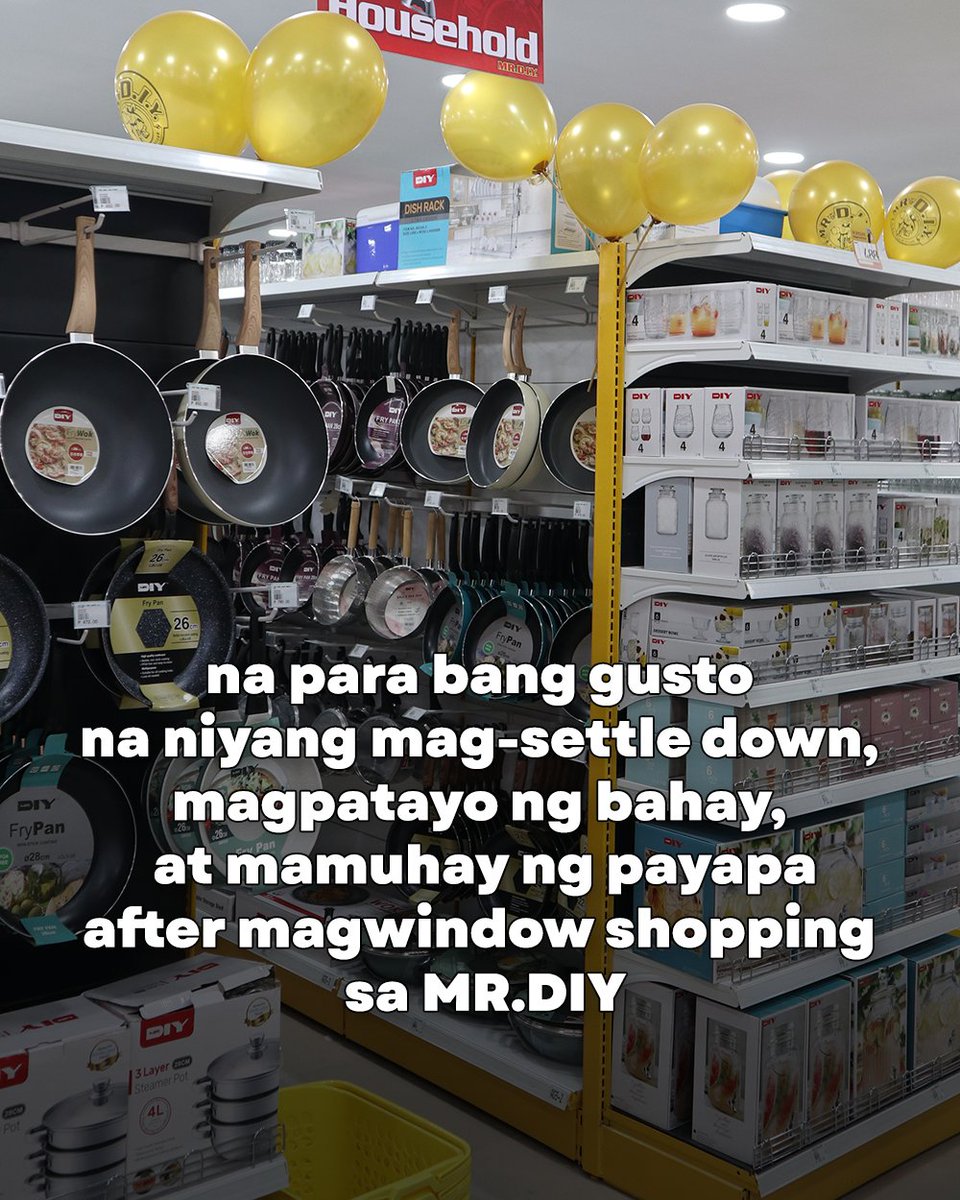 mrdiyPH's tweet image. Kung may ‘settle down starter pack,’ sure ako meron lahat sa MR DIY.