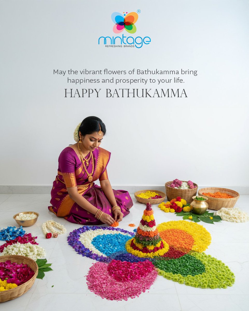 mintagemarkcomm's tweet photo. May the vibrant blooms of Bathukamma fill your life with joy, harmony, and prosperity.
Wishing you and your loved ones a colorful and blissful Bathukamma!
.
.
#Bathukamma #bathukamma2025 #Saddulabathukamma #celebratebathukamma #telanganafestivals #Telangana #MintageMarkcomm https://t.co/GWdATNTXsK