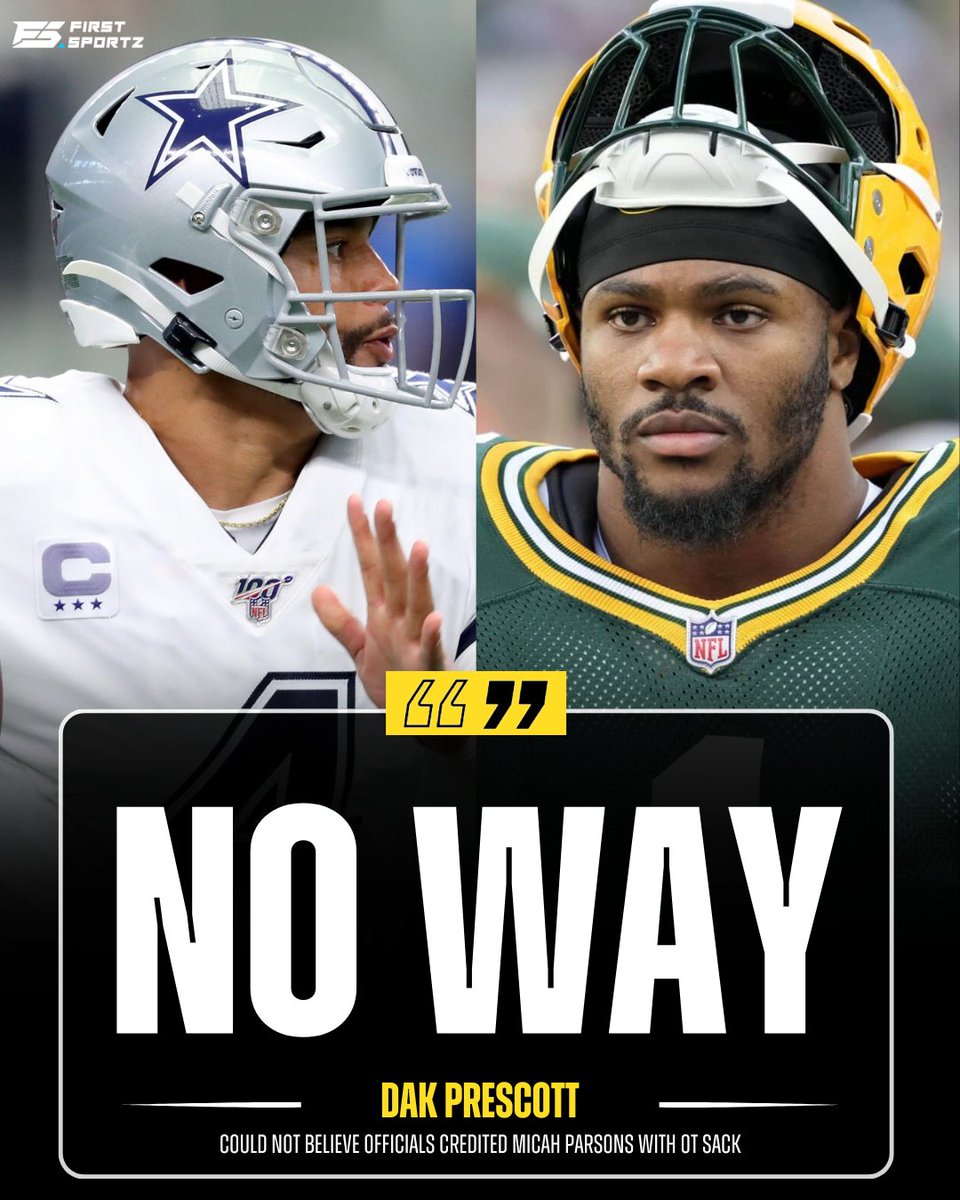 Dak Prescott could not believe that officials gave Micah Parsons the overtime sack

“It was fun. As I told y’all, it’s a great competition, friendly competition"

On the Parsons sack:

“I don’t think he got me, I don’t think he sacked me. Got me one from behind right there in