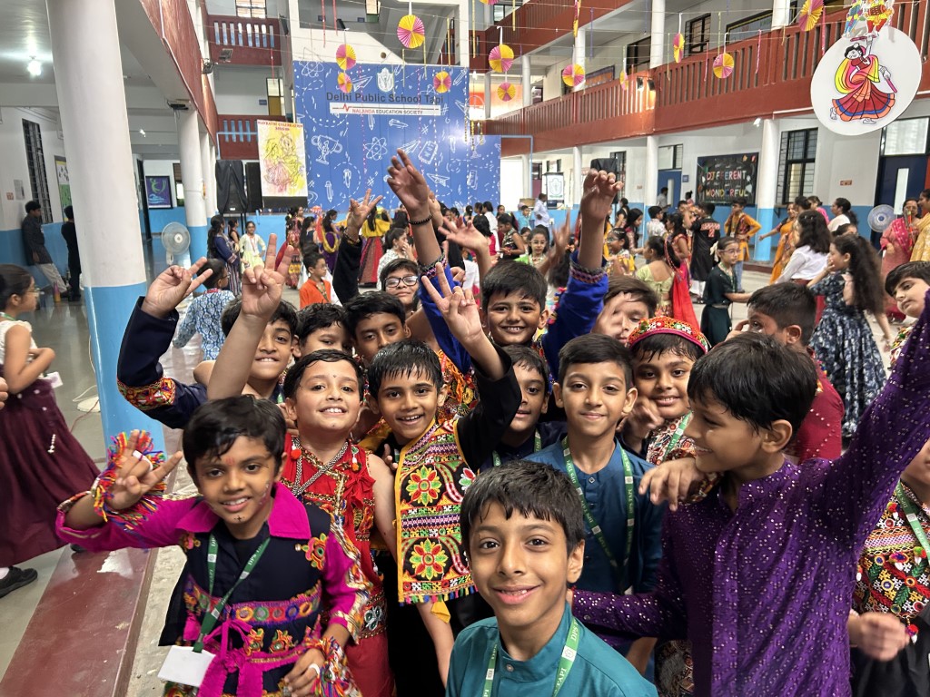 DPSTapi's tweet image. “Festivals are the radiant jewels adorning the crown of life, turning ordinary days into timeless memories.”
The sacred rhythms of devotion and festivity echoed through the corridors of Delhi Public School Tapi as the campus embraced the divine spirit of Navratri.