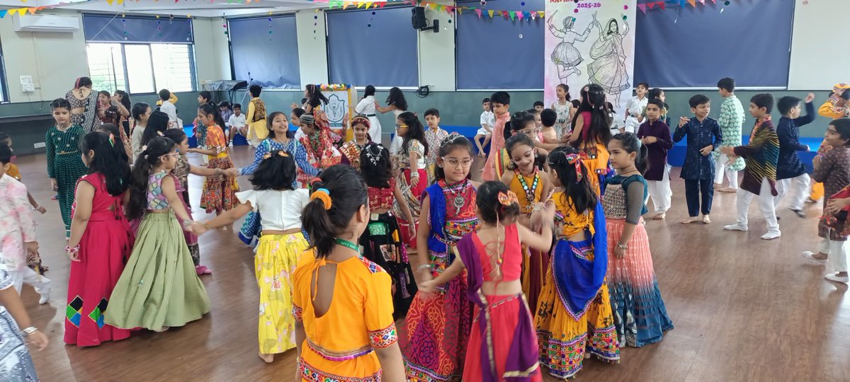 DPSTapi's tweet image. “Festivals are the radiant jewels adorning the crown of life, turning ordinary days into timeless memories.”
The sacred rhythms of devotion and festivity echoed through the corridors of Delhi Public School Tapi as the campus embraced the divine spirit of Navratri.