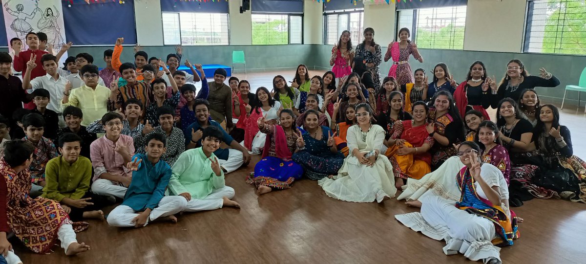 DPSTapi's tweet image. “Festivals are the radiant jewels adorning the crown of life, turning ordinary days into timeless memories.”
The sacred rhythms of devotion and festivity echoed through the corridors of Delhi Public School Tapi as the campus embraced the divine spirit of Navratri.