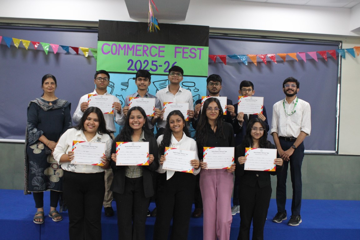 DPSTapi's tweet image. Delhi Public School Tapi successfully conducted its Commerce Fest on 24 September 2025, providing students from Classes X and XII with a dynamic and enriching experience.