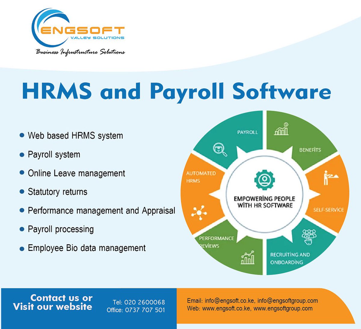 EngsoftKenya's tweet photo. HRMS,Payroll and biometric time attendance 

https://t.co/F8XvLRqF9k https://t.co/IppkblOmhE