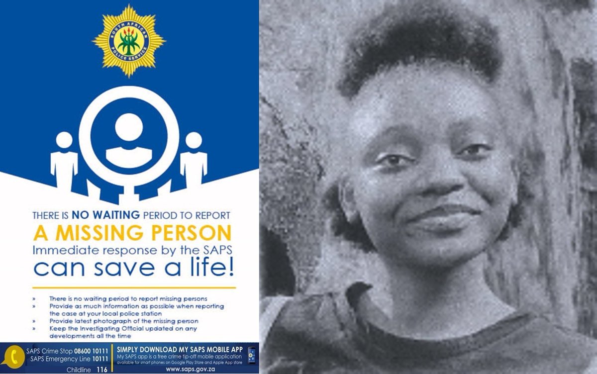 SAPoliceService's tweet image. RT #sapsGP Pretoria Moot #SAPS seeks public assistance in locating a #missing teen. Sibonisiwe Blessing Ncube, aged 17, was last seen on Thursday 25/09 when her father reportedly dropper her off at The Glen High School. At the time of her disappearance, she was wearing her school…