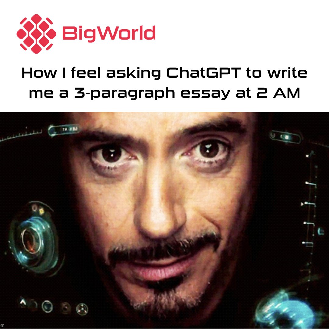 thebigworld_io's tweet image. 🤖 Late-night essays? Brainstorming at 2 AM?
You ask ChatGPT to write three paragraphs. Meanwhile, Jarvis is already projecting multiverse timelines.

AI isn’t just smart—it’s indispensable. 

#BigWorld #FutureOfTech #HumansFirst