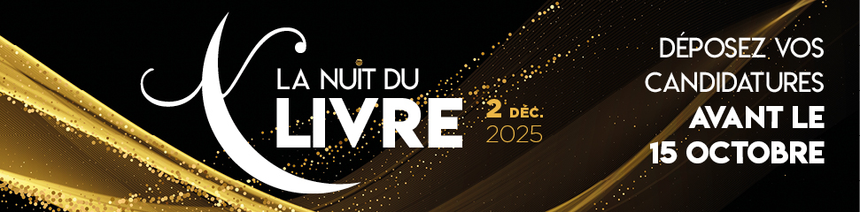 [📣 DERNIÈRE LIGNE DROITE]
⏳ Plus que 2 semaines pour candidater à La Nuit du Livre 2025 !
 
📅 Déposez votre dossier avant le 15/10/2025
📚 7 catégories ouvertes
 
👉 Candidatez gratuitement : urls.fr/QUdWpH
 
#trophées #candidatures #édition #livre #fabrication