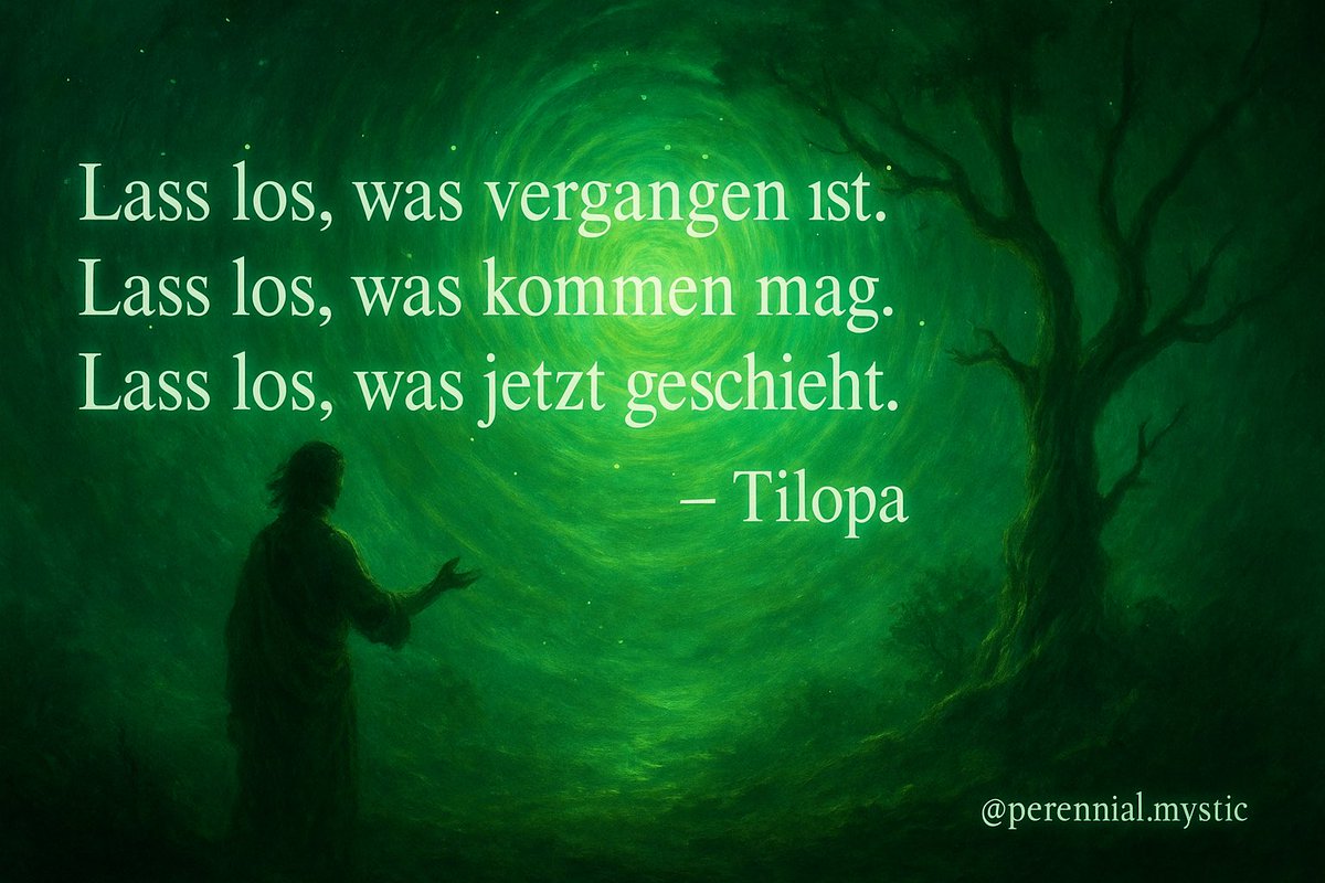 rumipoesie's tweet photo. „Lass los, was vergangen ist. Lass los, was kommen mag. Lass los, was jetzt geschieht.“ — Tilopa, buddhistischer Großmeister 🧘🪷 https://t.co/OWXsavnnW3