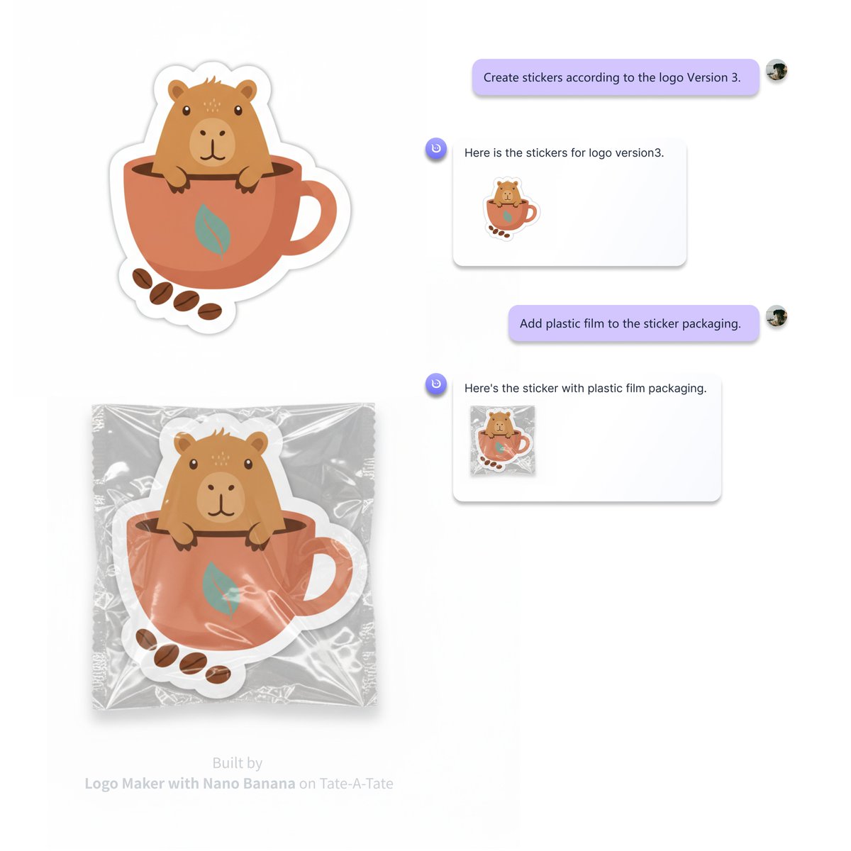 TateATate_AI's tweet image. 🚀Our Logo Maker 2.0 Agent has been completely rebuilt with Nano Banna technology
To help you get started quickly, we've also prepared a collection of ready-to-use examples and optimized prompts that you can try right away.
FREE NOW👉console.tate-a-tate.com/store #LogoDesign #AILogo