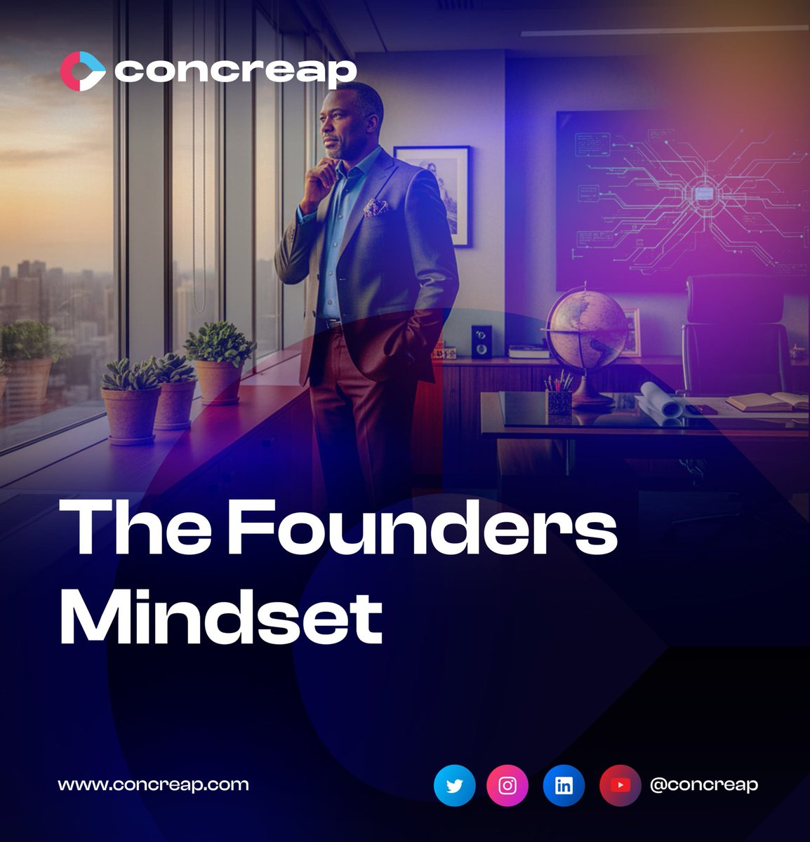 concreap's tweet image. You’re staring at an empty ledger, your last pitch was a disaster, and doubt is a screaming passenger in your ear. Most quit here. Founders? They just adjust the volume and smile.

#monday #foundermindset #businessgrowth #startup #resilience #adaptability #visionaryleadership