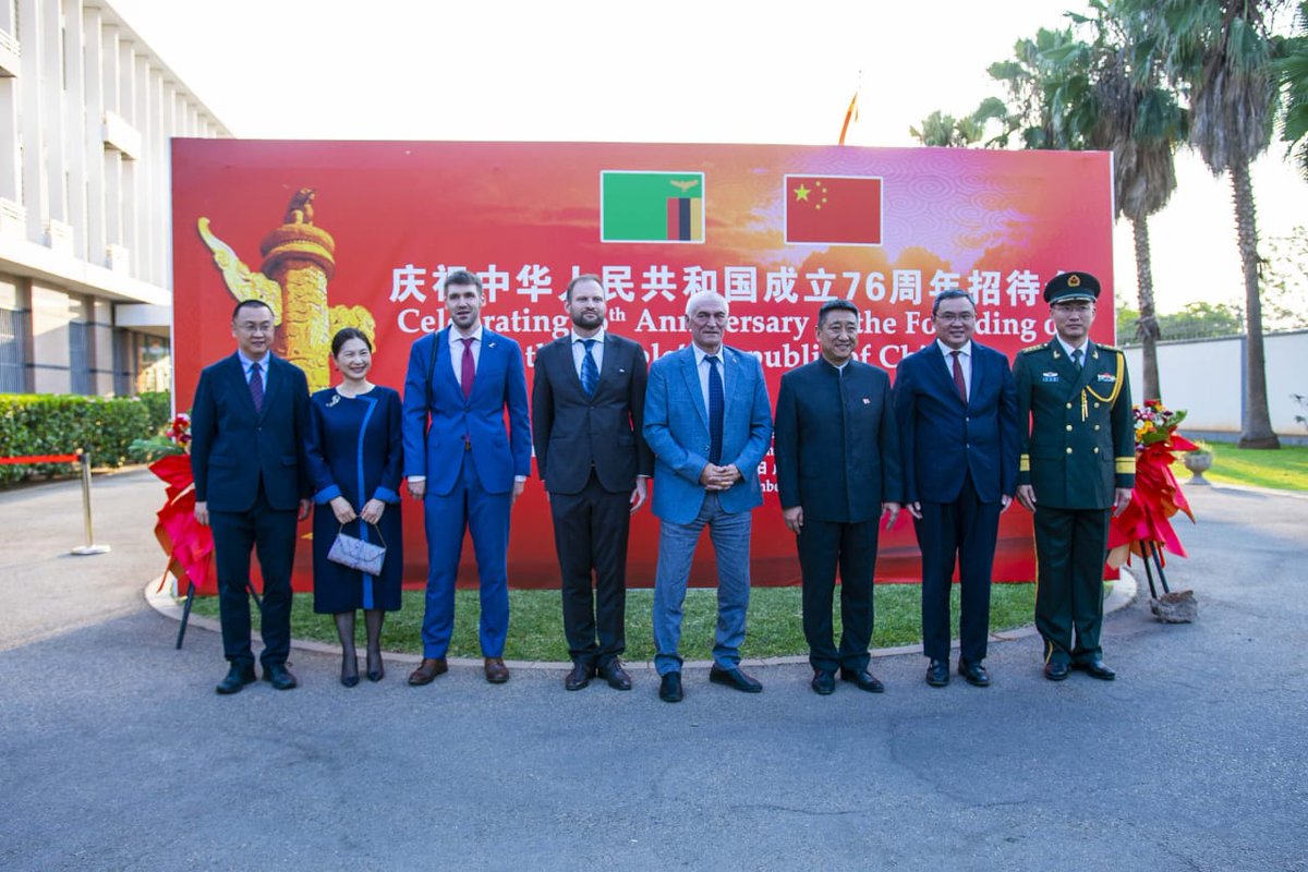 RusembZ's tweet image. 🇷🇺Embassy of Russia in Zambia took part in event dedicated to the National Day of the People’s Republic of China. Amb. A.A. Yarakhmedov congratulated Amb. Han Jing and colleagues on the upcoming holiday. #RussiaZambia #China