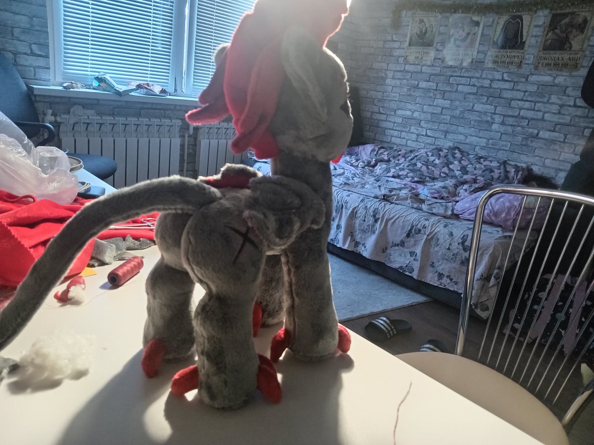 I recently sewed a large pony for the first time. It turned out to be more than 30 cm in height. I'm proud of him :>

#mlp #pony  #plushie