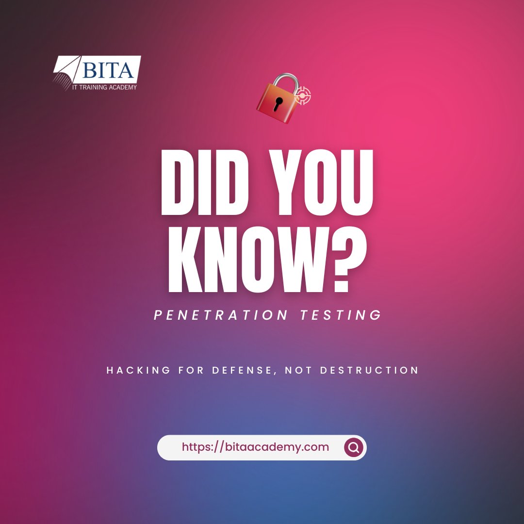 Bitaaacademy's tweet image. ☑ Penetration testing skills help you identify vulnerabilities, strengthen defenses, and protect organizations from cyberattacks.

📞 9566004626

🌐bitaacademy.com/course/penetra…

#PenetrationTesting #BITAITTrainingAcademy