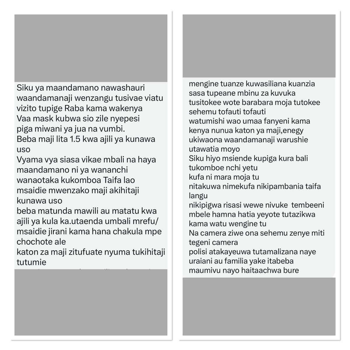 MariaSTsehai's tweet photo. One month to go hadi Oktoba 29
#Maandamano ya wananchi waliyopanga ikiongozwa na vijana imeamsha hisia nyingi
Nina jumbe nyingi za maaskari wa polisi na jeshi wakisema nao wamechoka 😓
Niliona awalli ni mmoja wawili na si watu niliowahi wasiliana nao - ila kwa sasa hadi watu ninaojua wako ktk mfumo
Ushauri uko wa kutosha na nimewaachia hapa msome! 
Mi ninaamini kwa dhati kuwa watanzania walivumilia mengi chini ya @SuluhuSamia wakijua 2025 uchaguzi watamtoa kwa sanduku la kura! 
Ila sasa hakuna uchaguzi ni uchafuzi tu na mifumo imebakwa! 
Kila mtu amekata tamaa na Mama yao hapendwi! Nilionya zaidi ya mwaka mkasema ni chuki @ccm_tanzania 
Sasa hii ghadhabu si yangu au ya watu wawili - nyie wenyewe mnaona 
#TutaelewanaTu #NoReformsNoElection