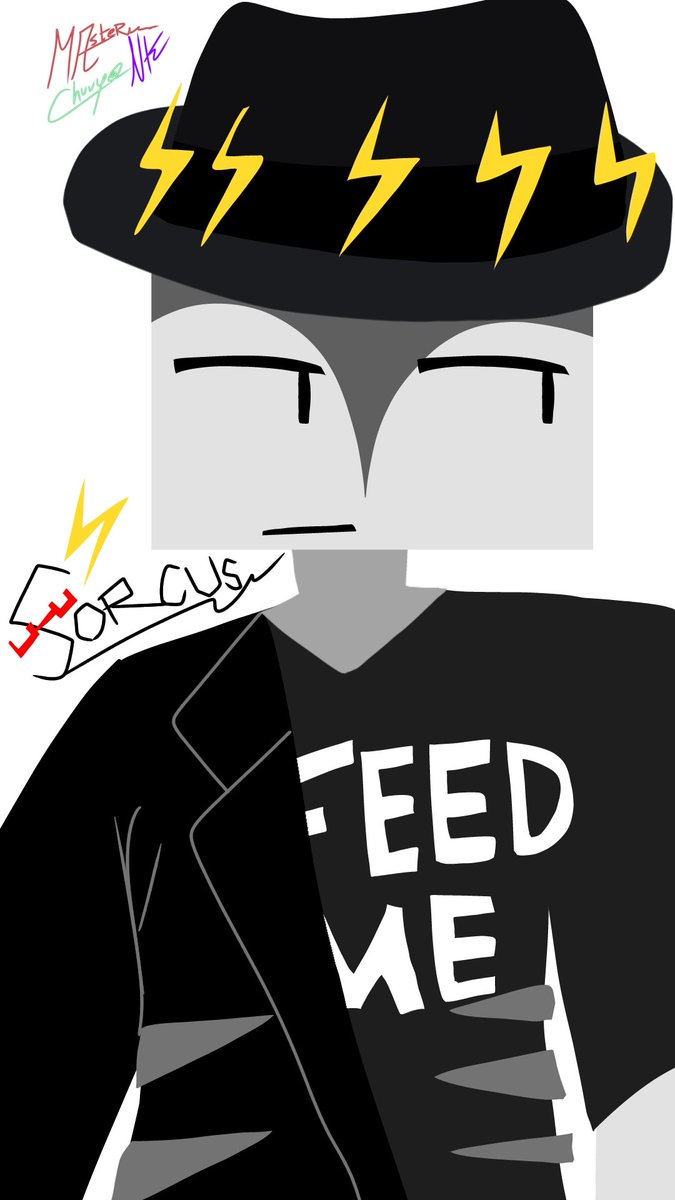 Master_ChuuyaNK's tweet image. Hi chat
Random Sorcus art *I tried to do it with lasso artstyle* #sorcus #robloxadmins