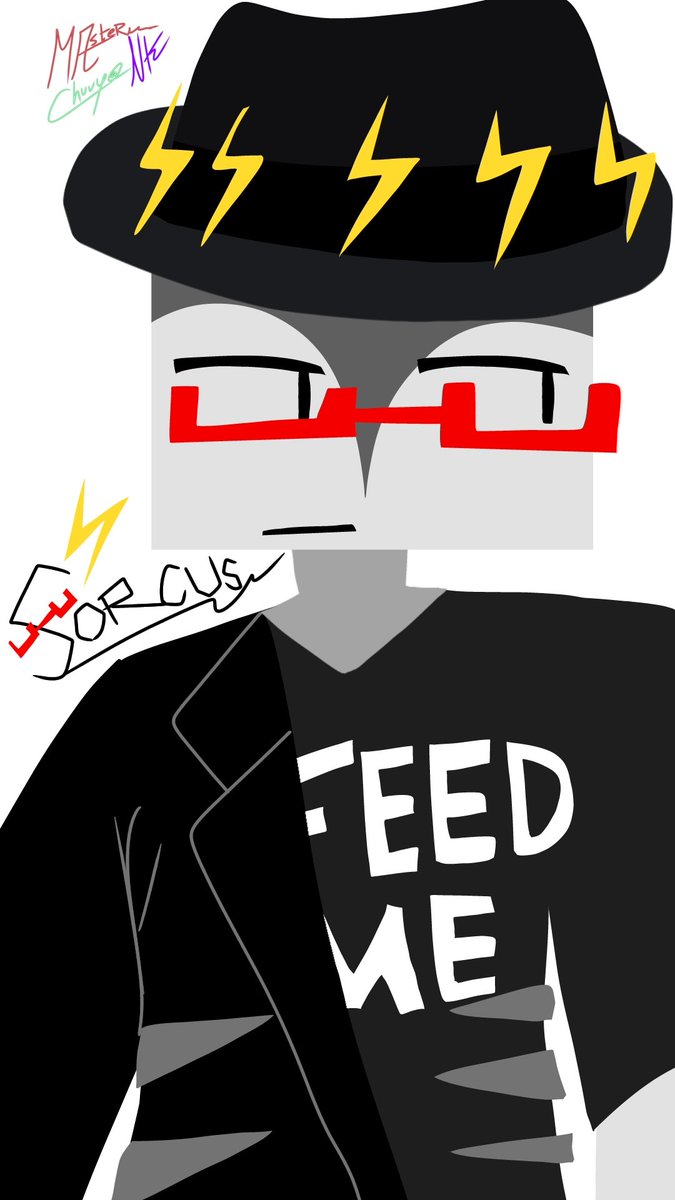 Master_ChuuyaNK's tweet image. Hi chat
Random Sorcus art *I tried to do it with lasso artstyle* #sorcus #robloxadmins