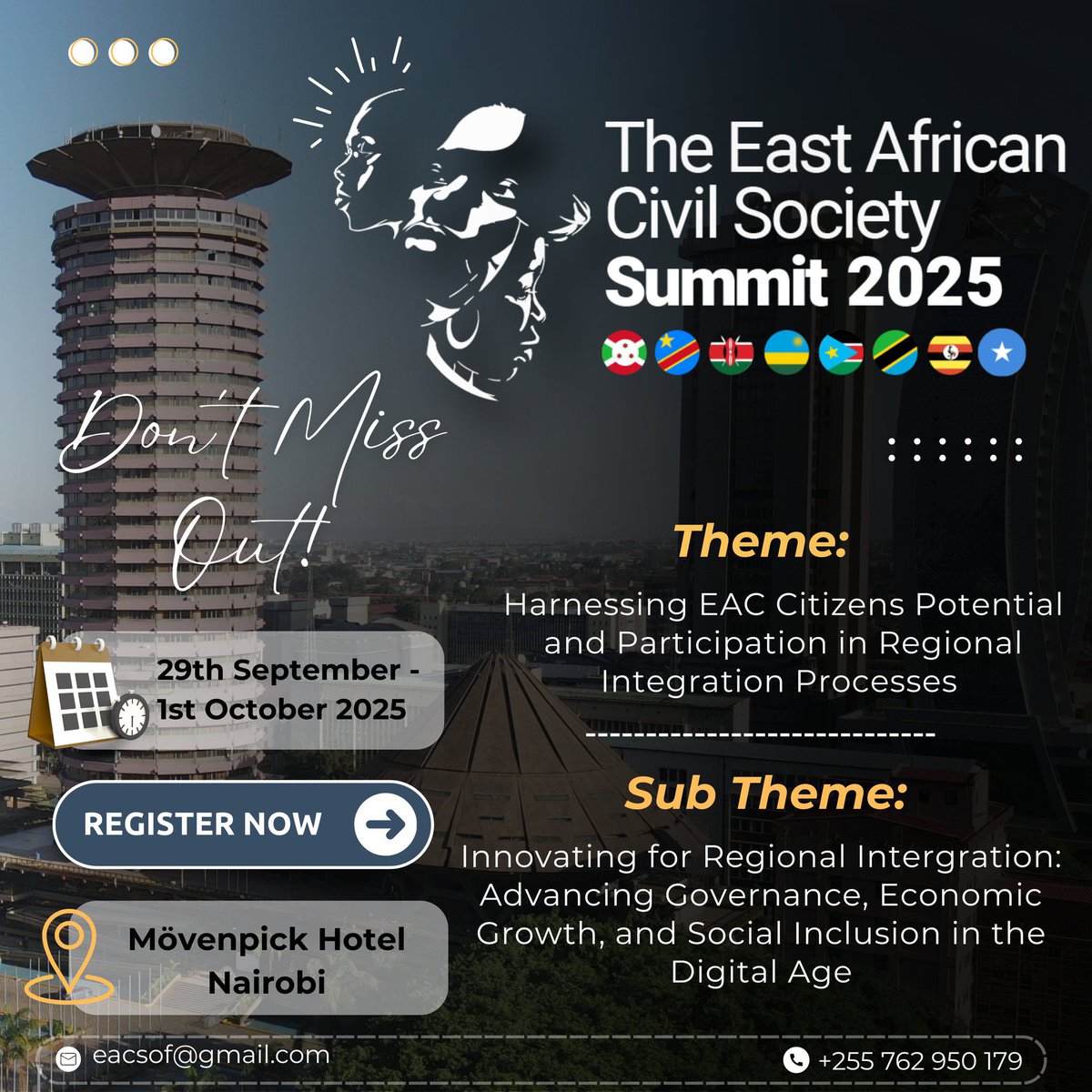 LuritYugusuk's tweet image. 📍Nairobi, Kenya 🇰🇪

Morning #Pulsecheck🗣️✊🏾

I’m excited to announce that alongside Evance Ogada, I will be co-facilitating the East African Civil Society Summit, organized by @eacsof &amp;amp; partners🗣️✊🏾

🗓️29th Sept – 1st Oct, 2025

Stay tuned for more updates through the week❗️