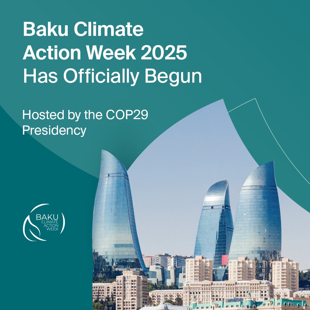 The COP29 Presidency is delighted to host <a href="/BakuClimateWeek/">Baku Climate Action Week</a> in Baku. The event will convene governments, business, youth and civil society to turn climate commitments into delivery on the road from Baku to Belém. #BCAW2025 #COP29 #COP30